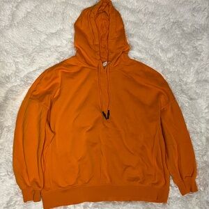 H&M Divided Orange Pullover Hoodie Sz M